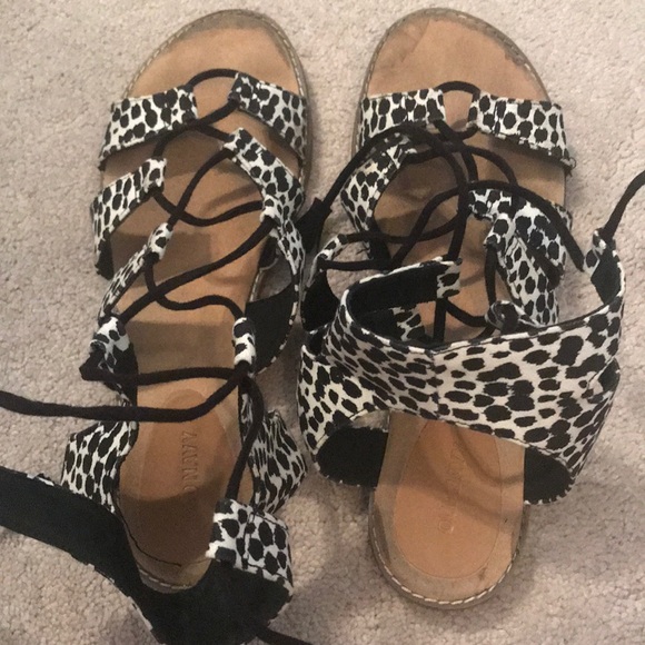 animal print gladiator sandals